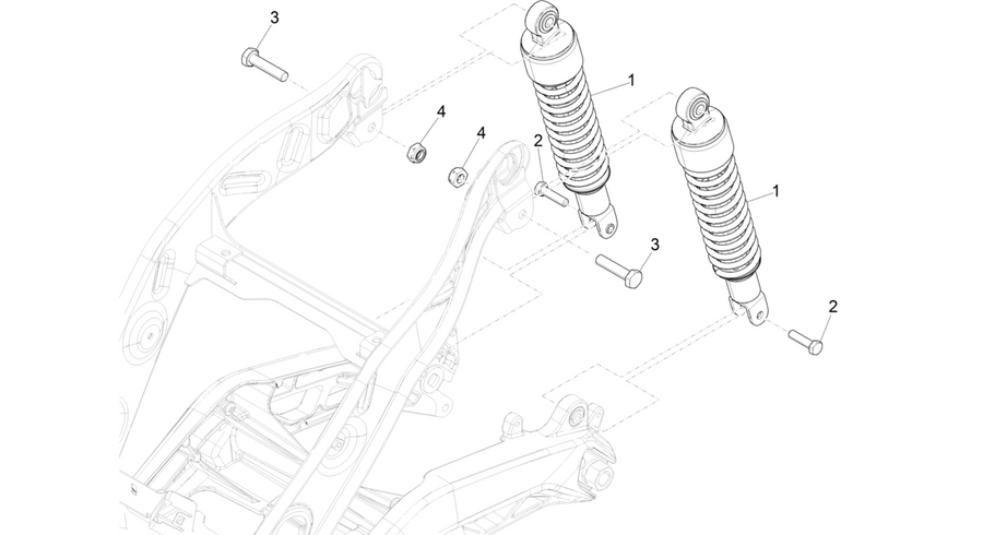 Rear suspension - Shock absorber/s