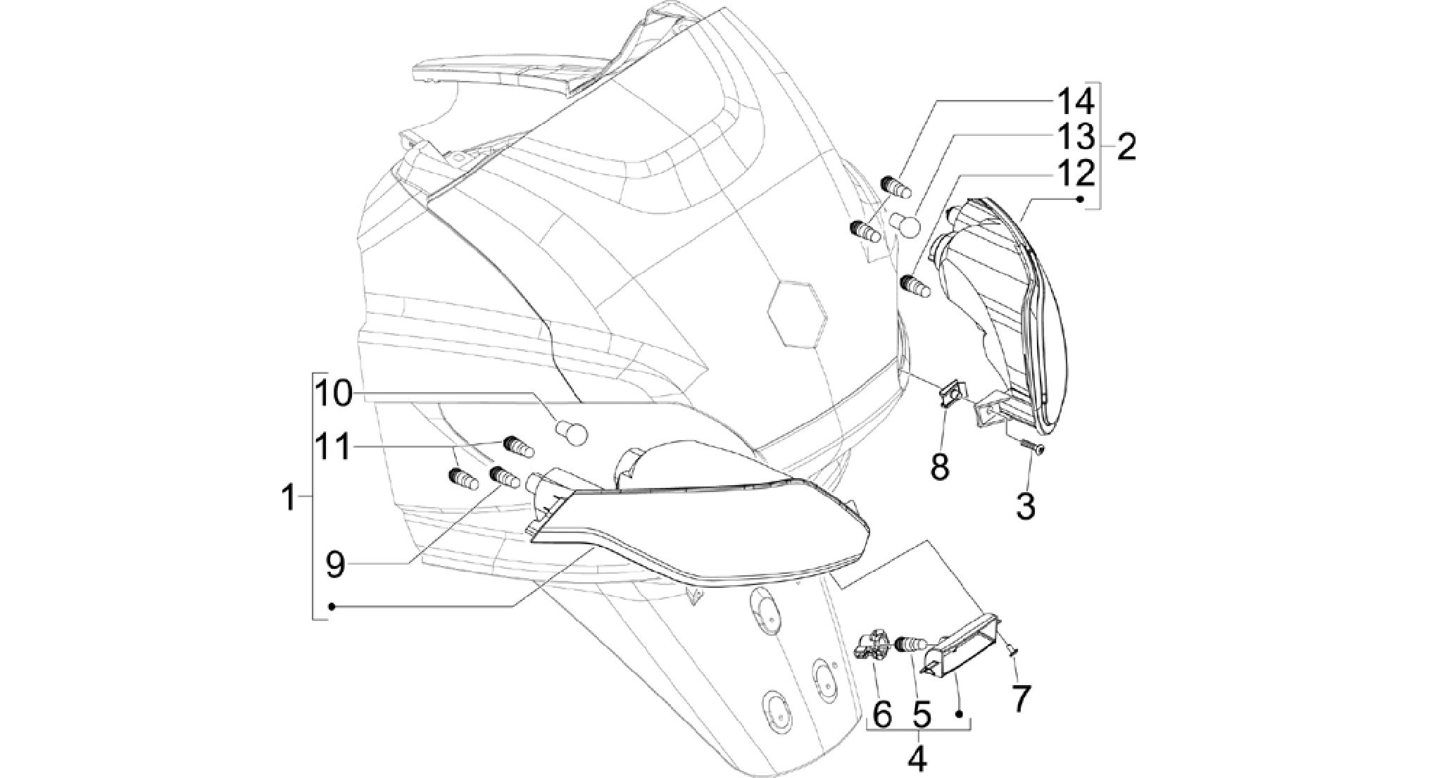 Rear headlamps - Turn signal lamps
