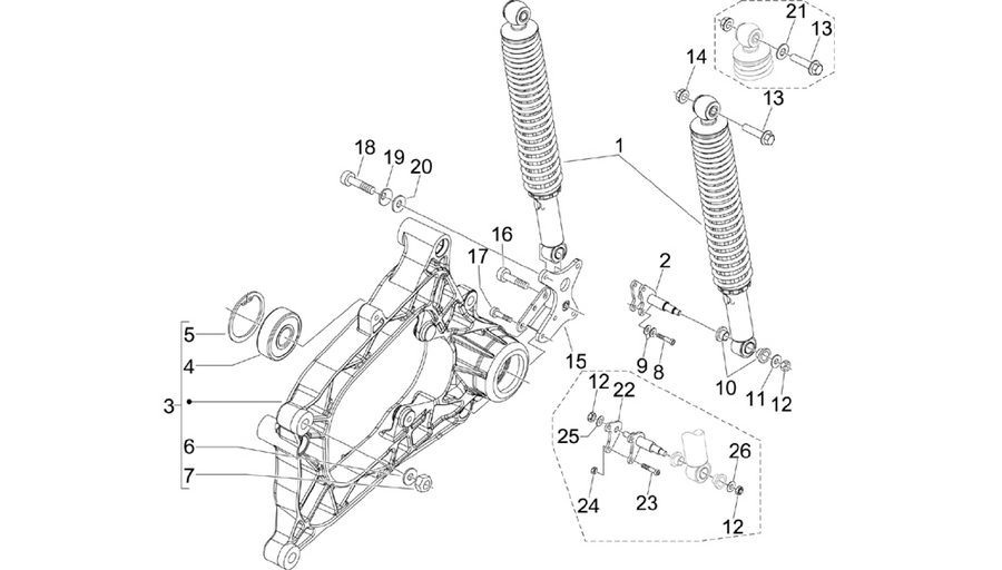 Rear suspension - Shock absorber/s