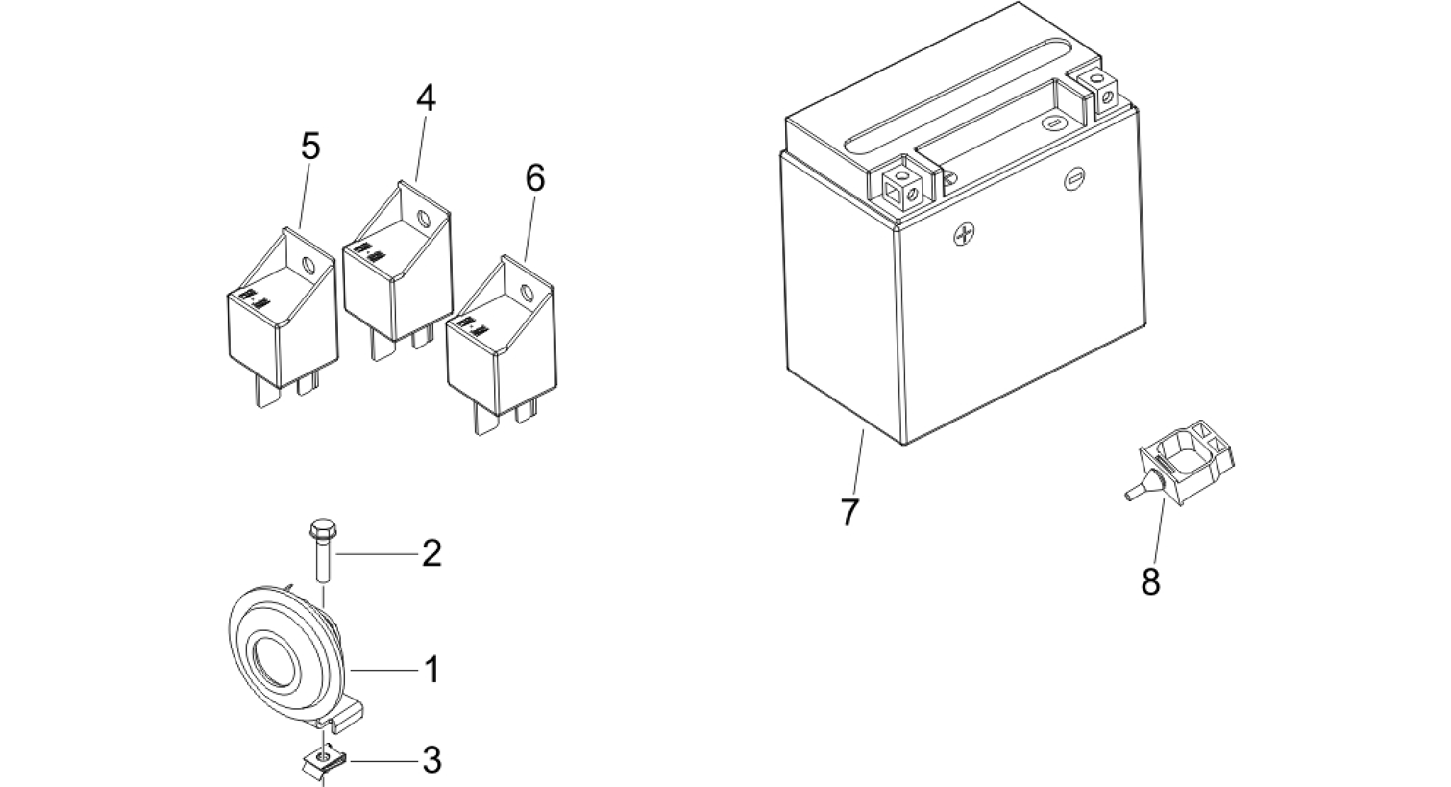 Remote control switches - Battery - Horn