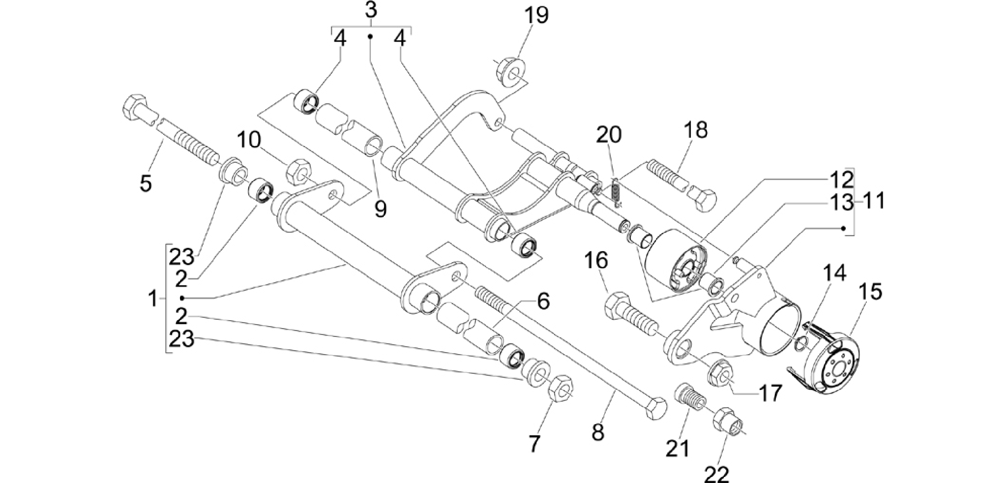 Swinging arm