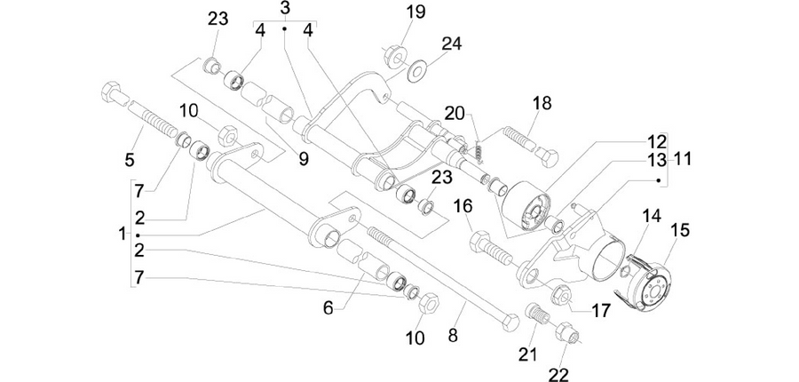 Swinging arm