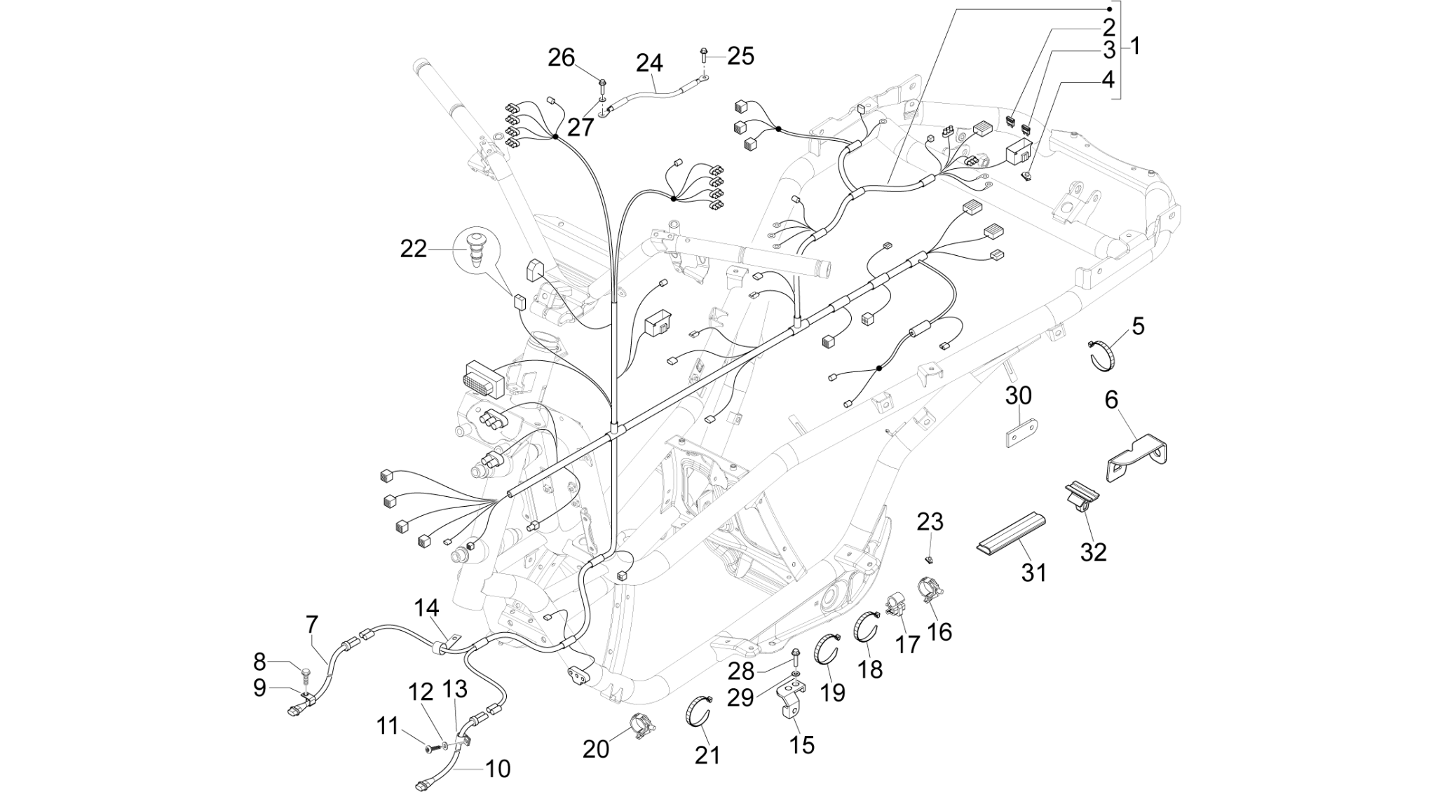 Main cable harness