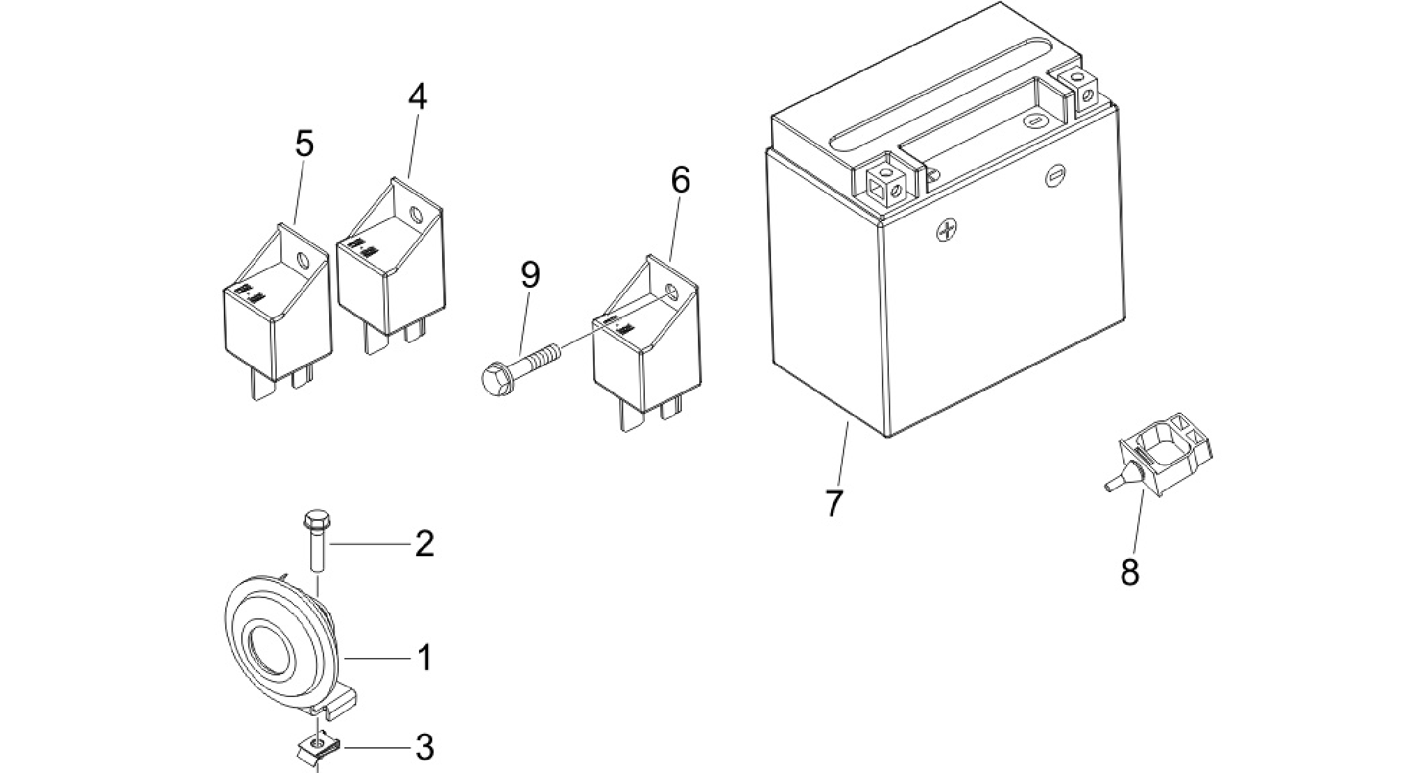 Remote control switches - Battery - Horn