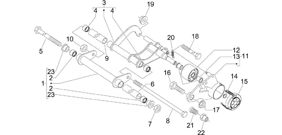 Swinging arm