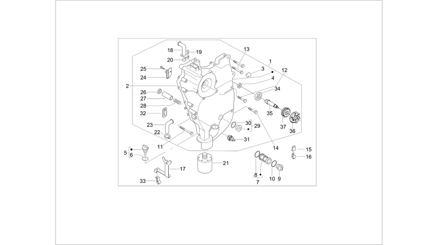 Flywheel magneto cover - Oil filter