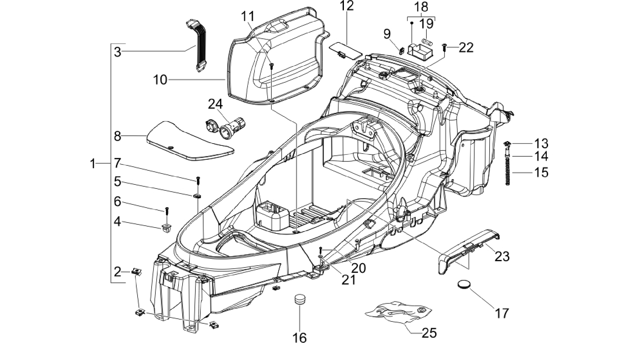 Helmet huosing - Undersaddle