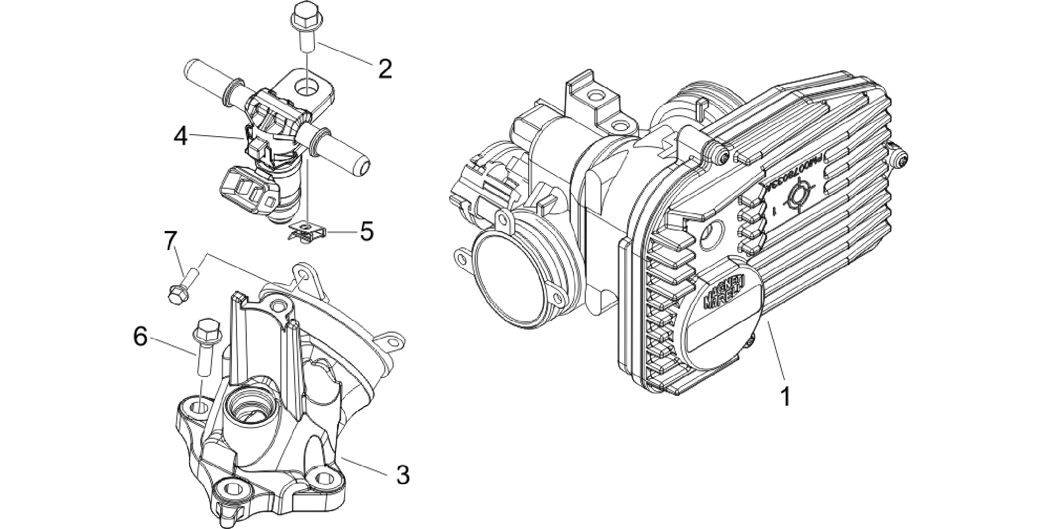 Throttle body - Injector - Induction joint
