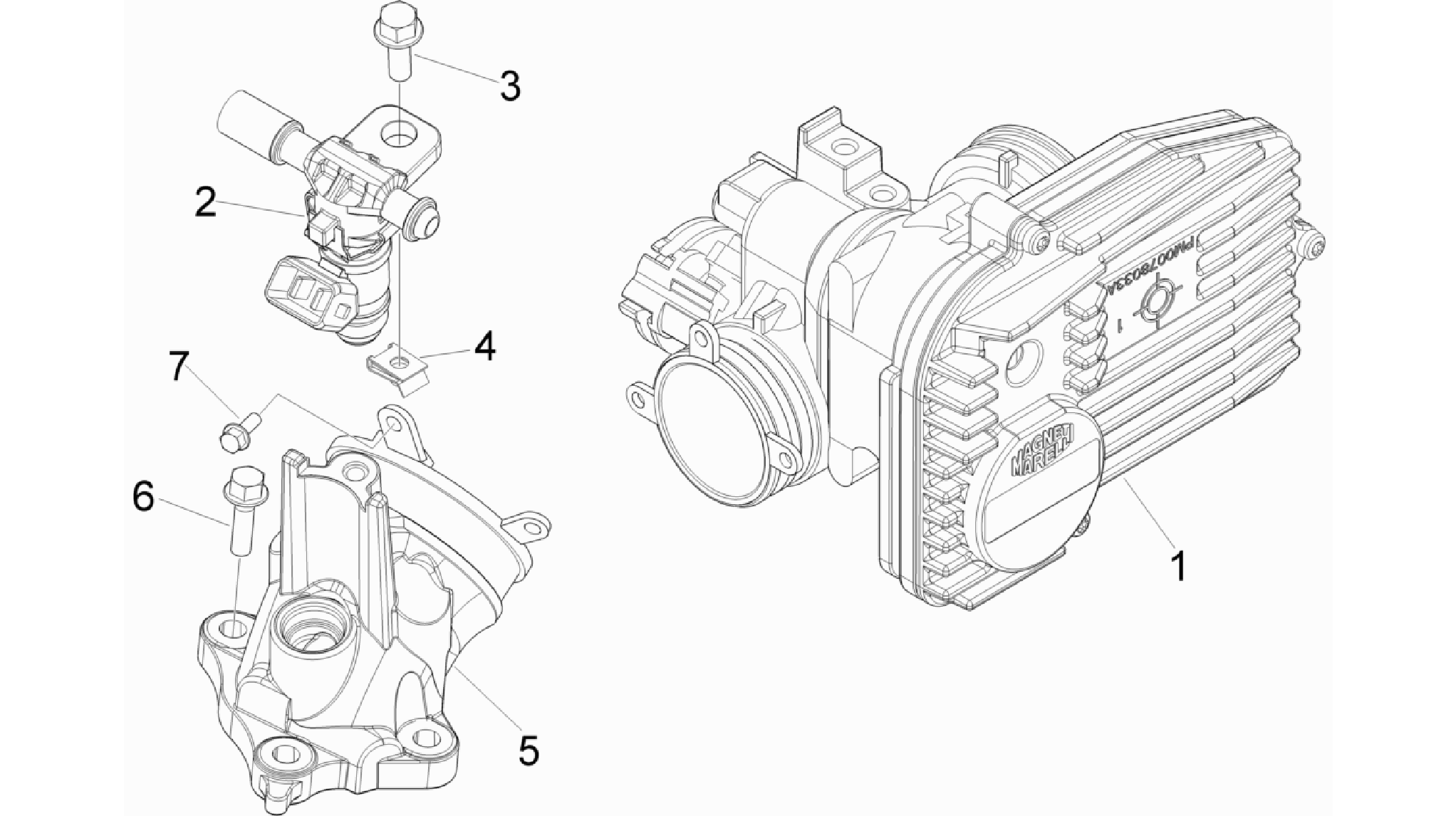 Throttle body - Injector - Induction joint