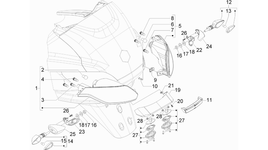 Rear headlamps - Turn signal lamps