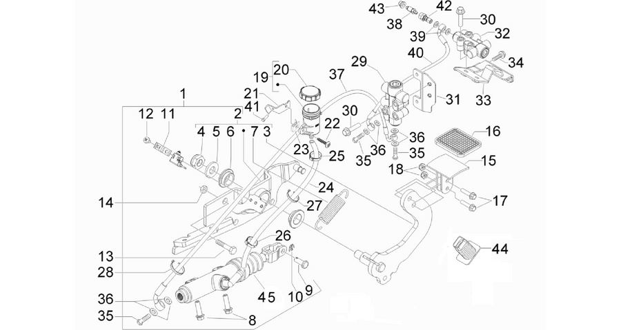 Control pedals - Levers