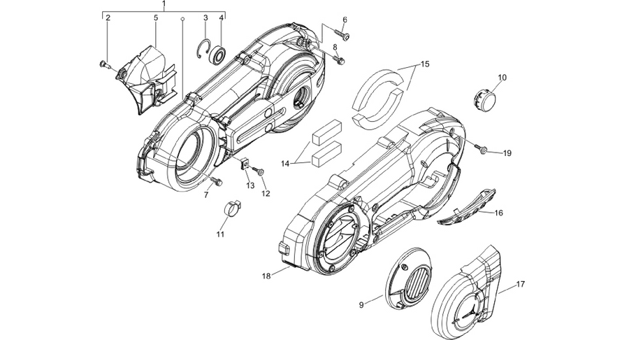 Crankcase cover - Crankcase cooling
