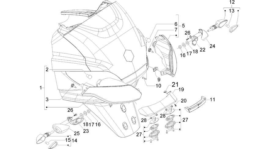 Rear headlamps - Turn signal lamps