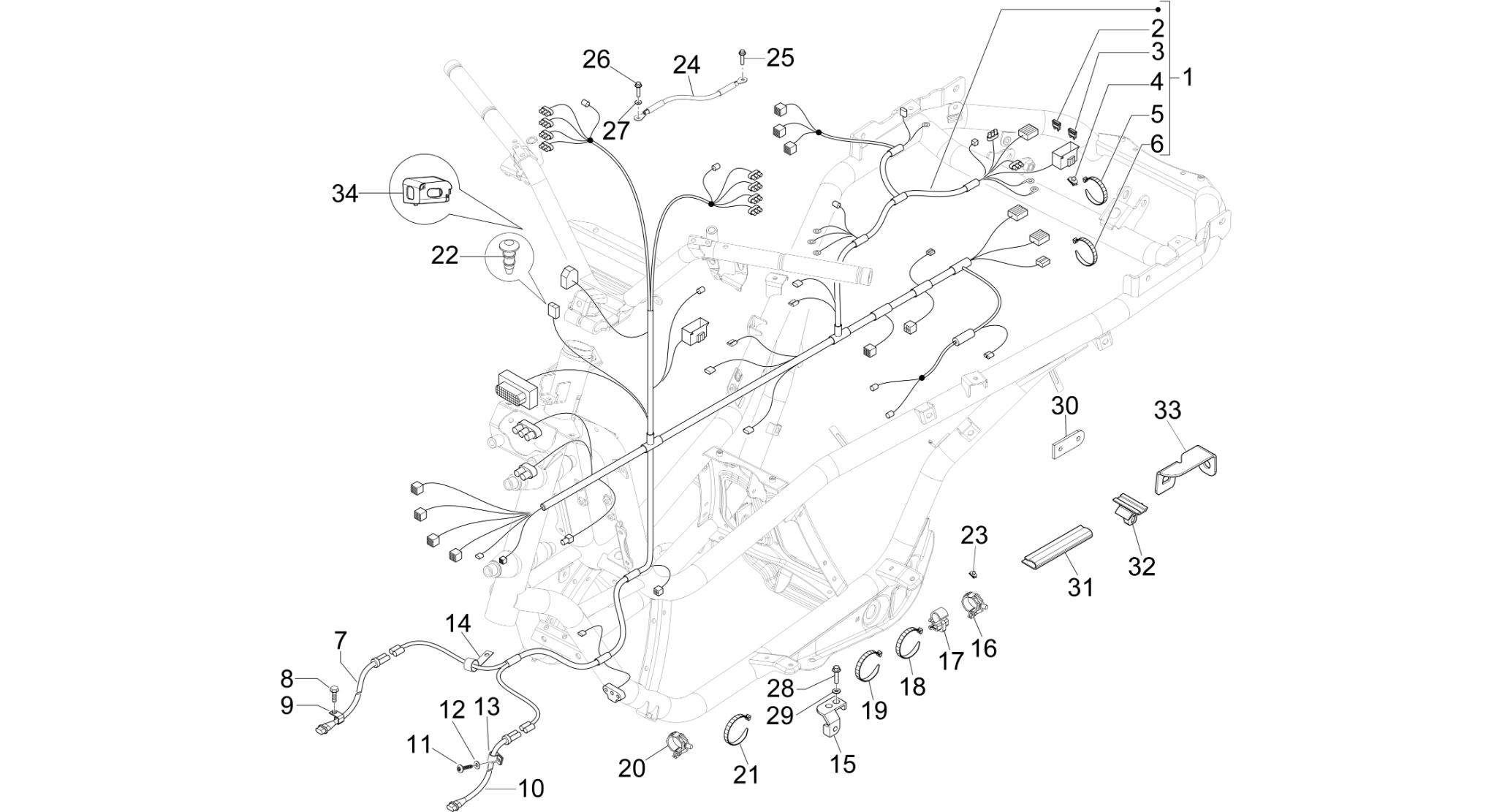 Main cable harness