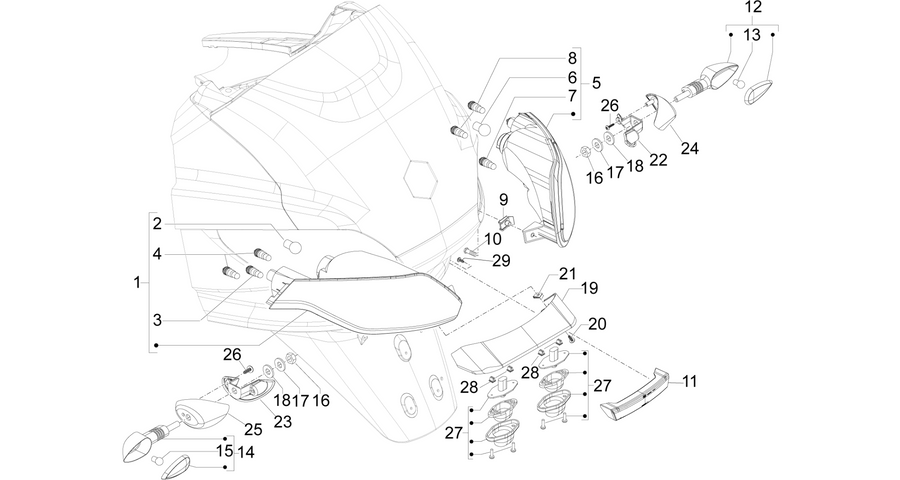 Rear headlamps - Turn signal lamps