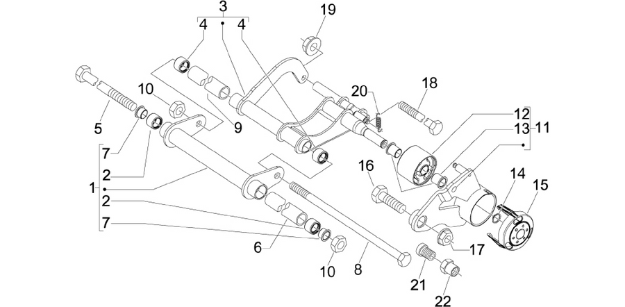 Swinging arm