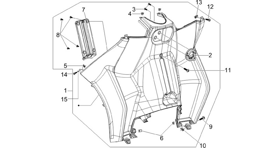Front glove-box - Knee-guard panel