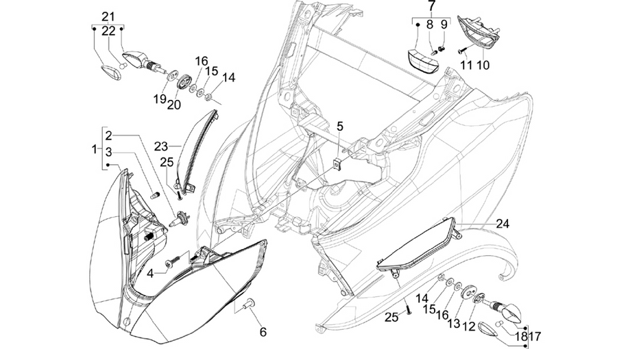 Front headlamps - Turn signal lamps