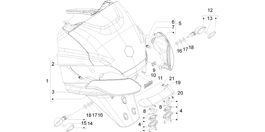 Rear headlamps - Turn signal lamps