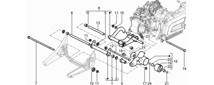 Swinging arm