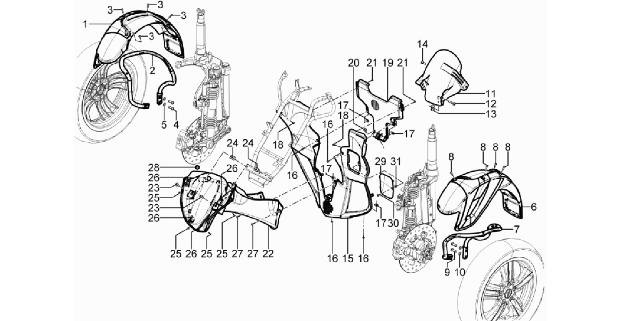 Wheel huosing - Mudguard