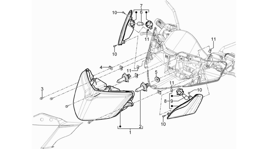 Front headlamps - Turn signal lamps