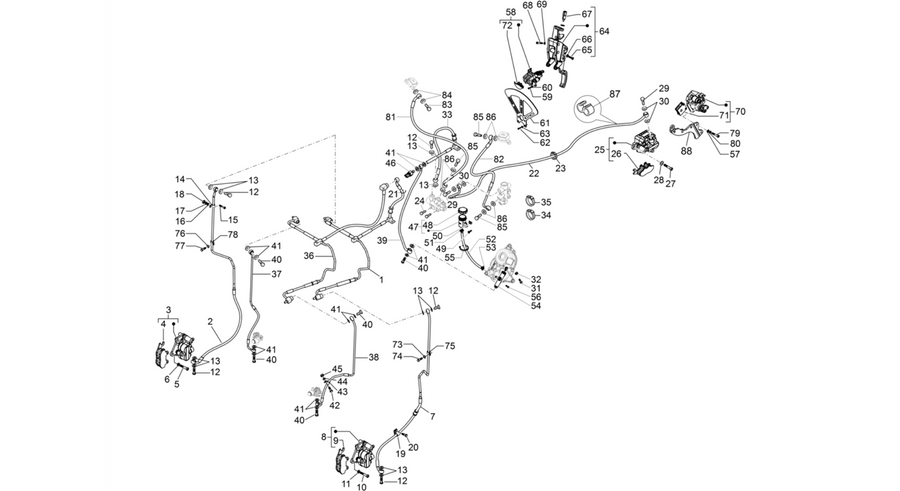 Brakes pipes - Calipers