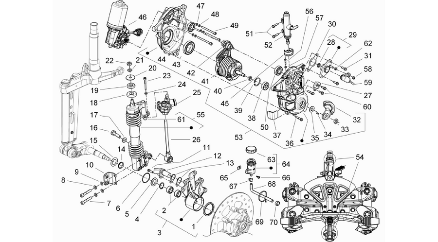 Fork/steering tube - Steering bearing unit