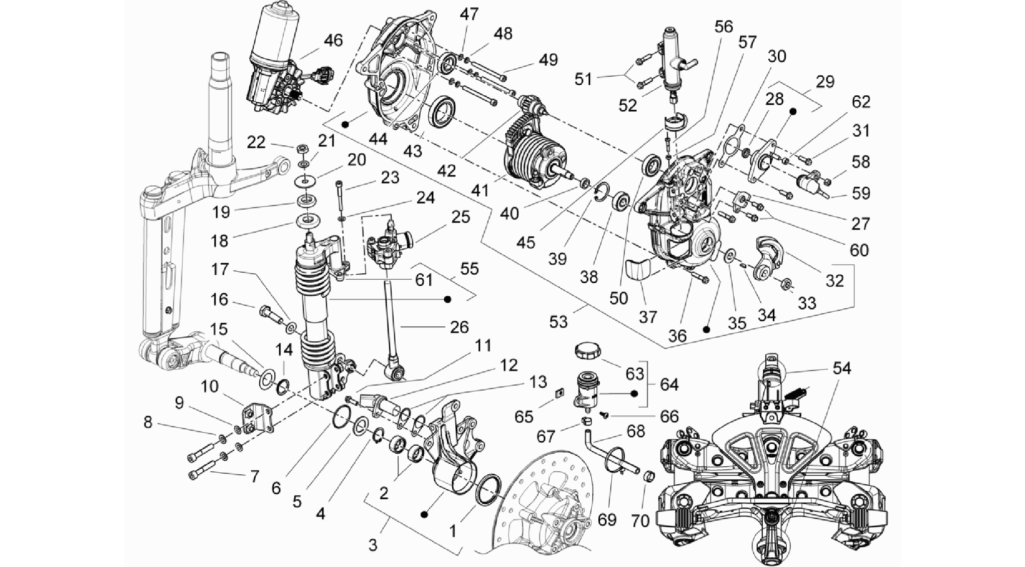 Fork/steering tube - Steering bearing unit