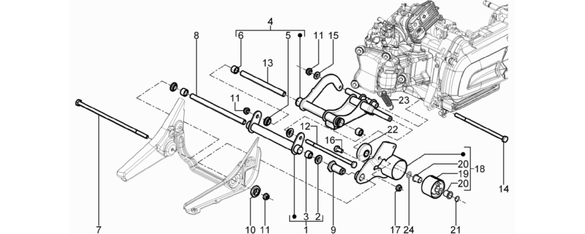 Swinging arm