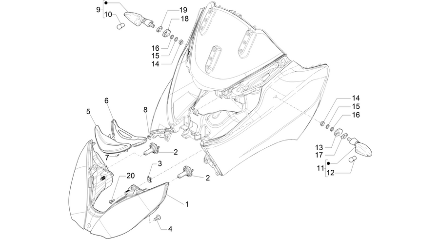 Front headlamps - Turn signal lamps