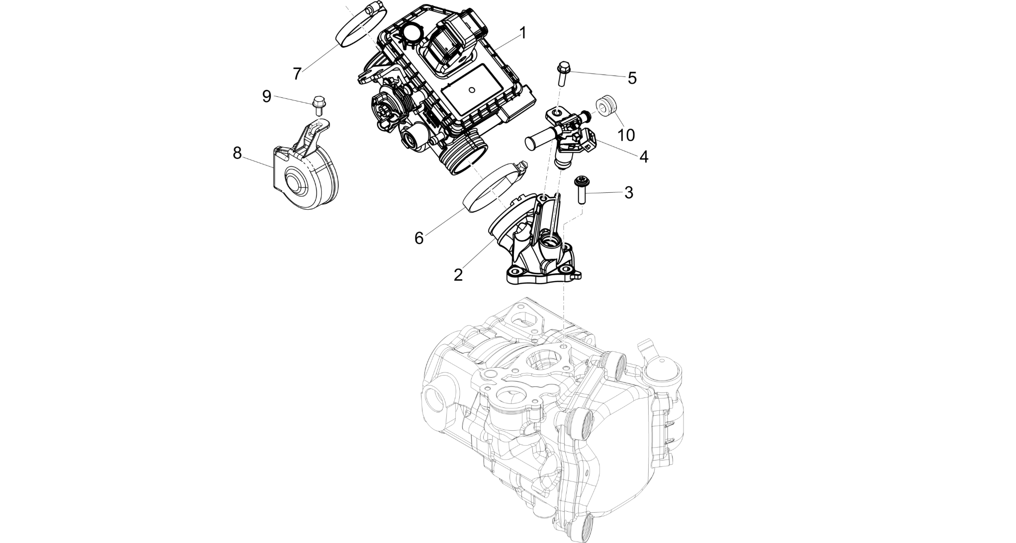 Throttle body - Injector - Induction joint