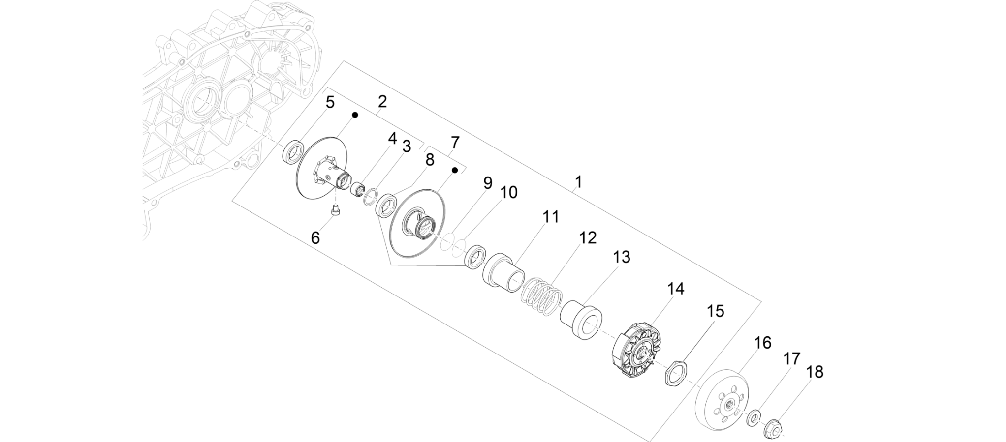 Driven pulley