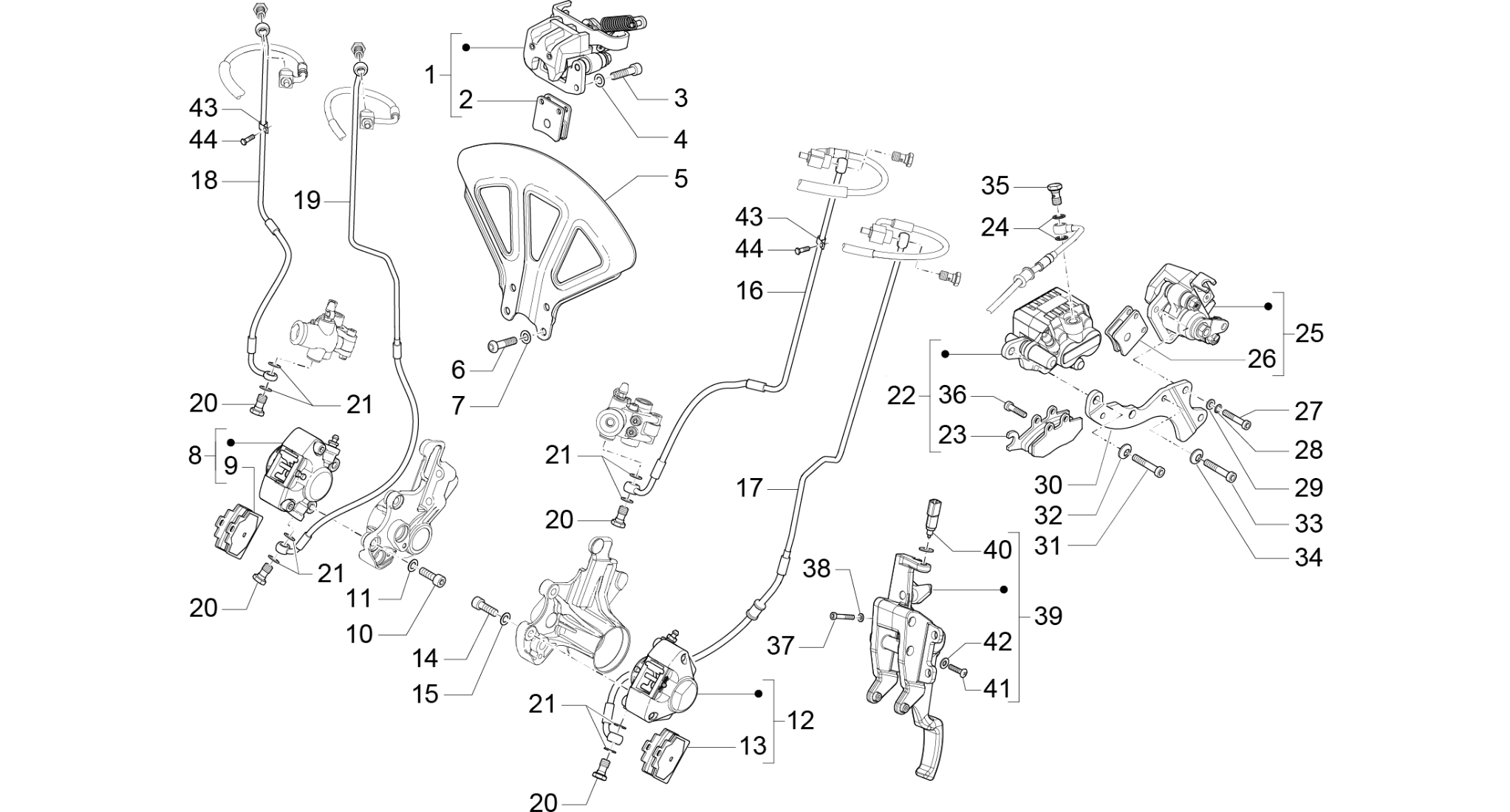 Brakes pipes - Calipers (ABS)