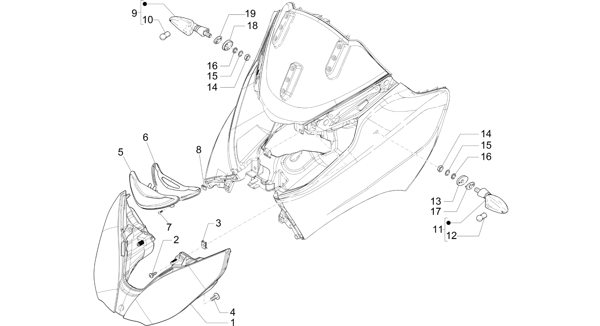 Front headlamps - Turn signal lamps