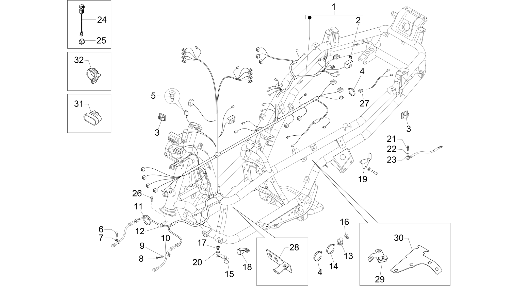Main cable harness