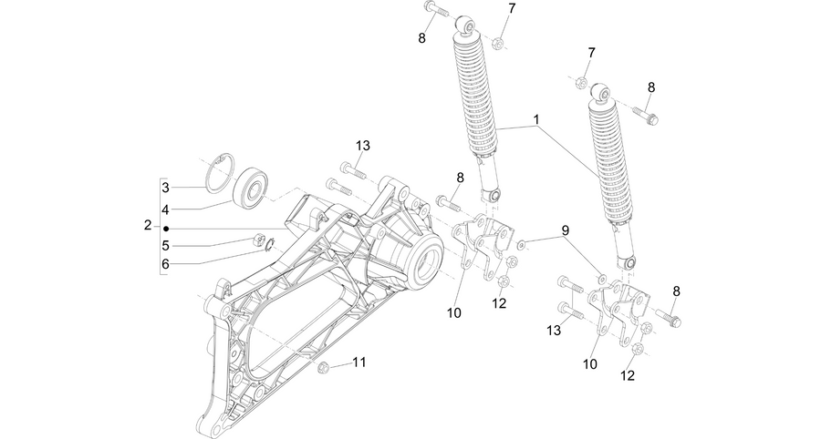 Rear suspension - Shock absorber/s