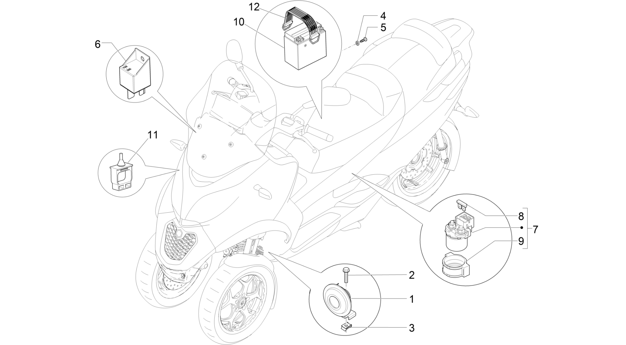 Remote control switches - Battery - Horn
