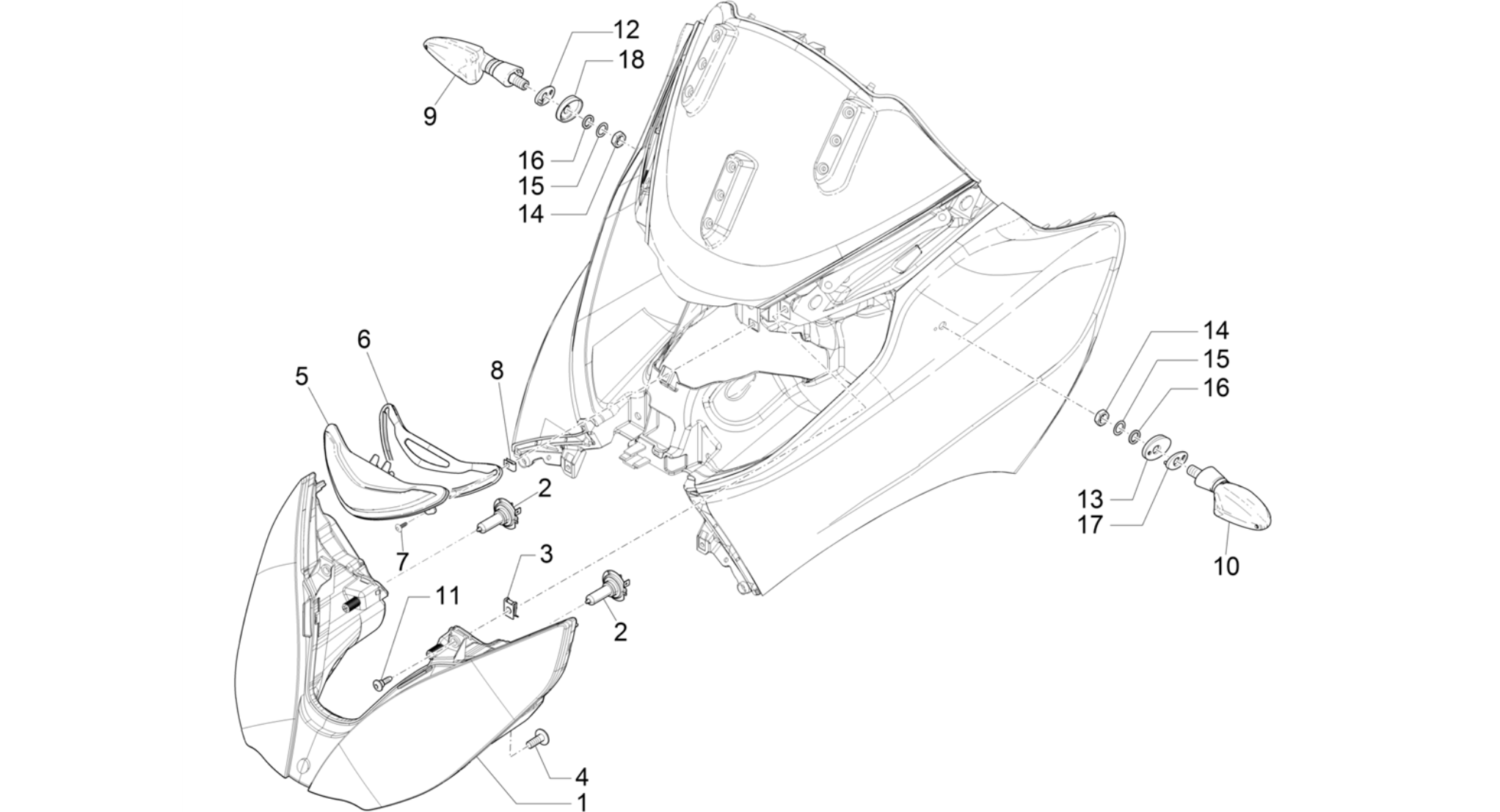 Front headlamps - Turn signal lamps