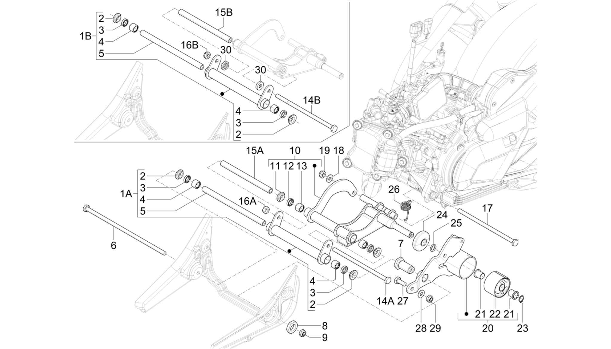 Swinging arm