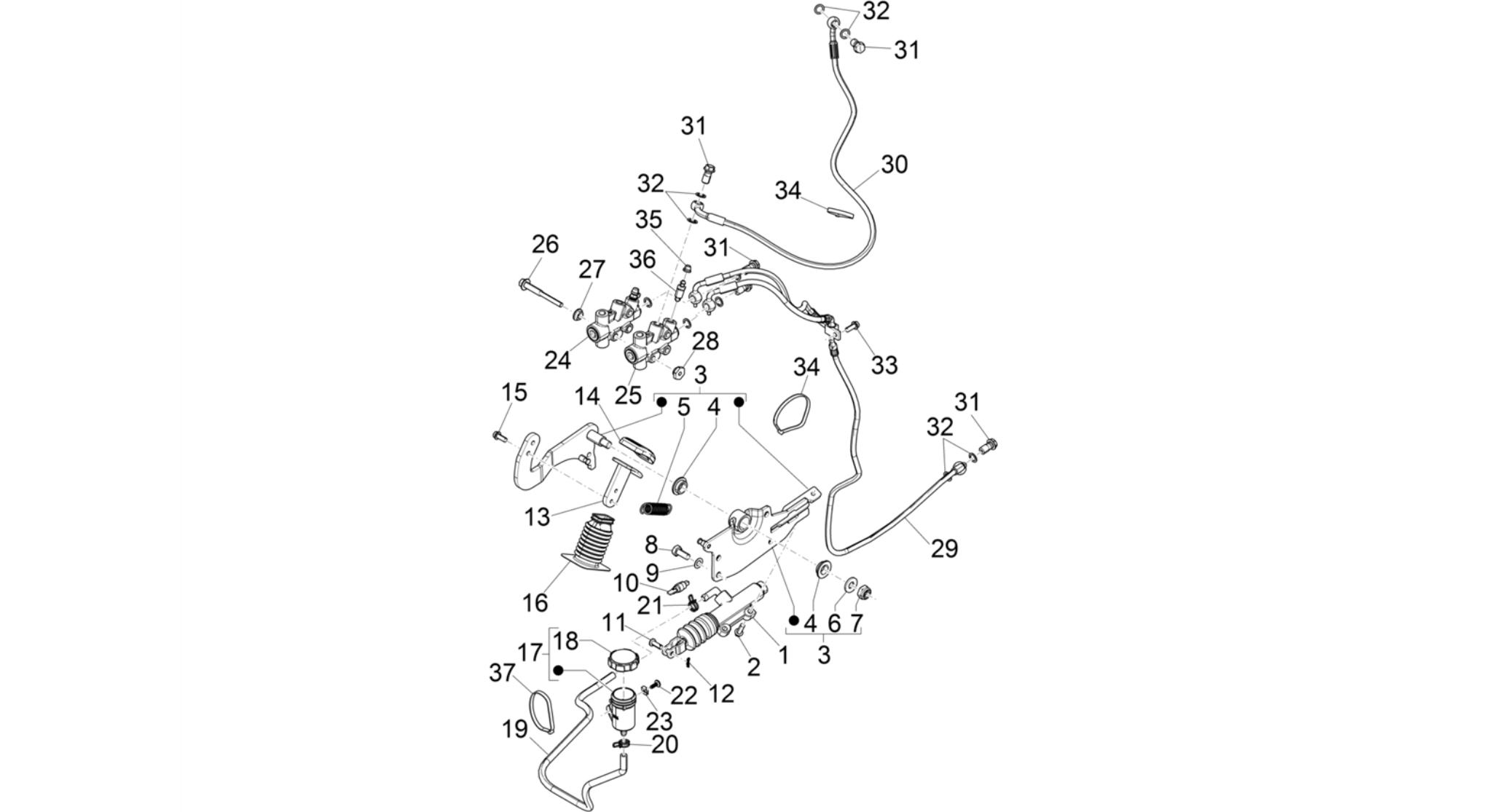 Control pedals - Levers