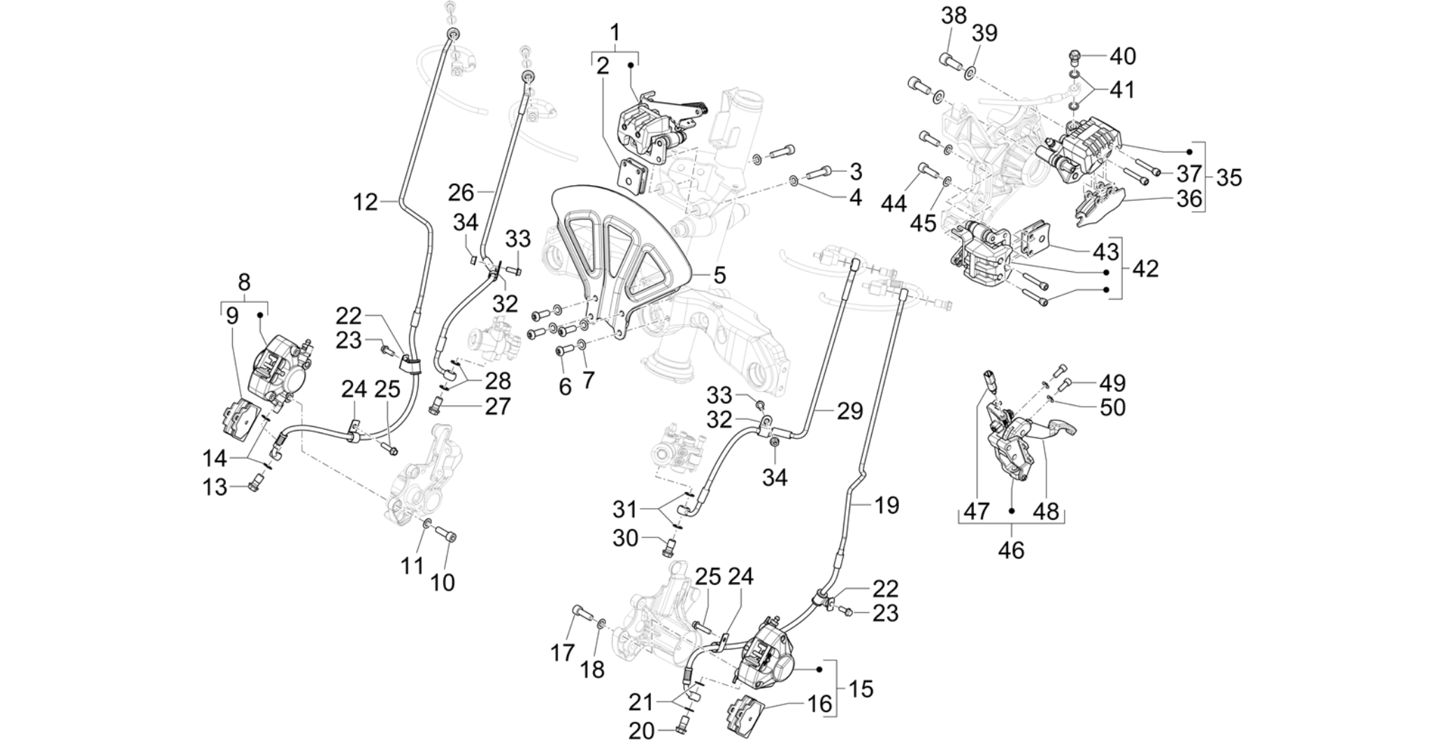 Brakes pipes - Calipers