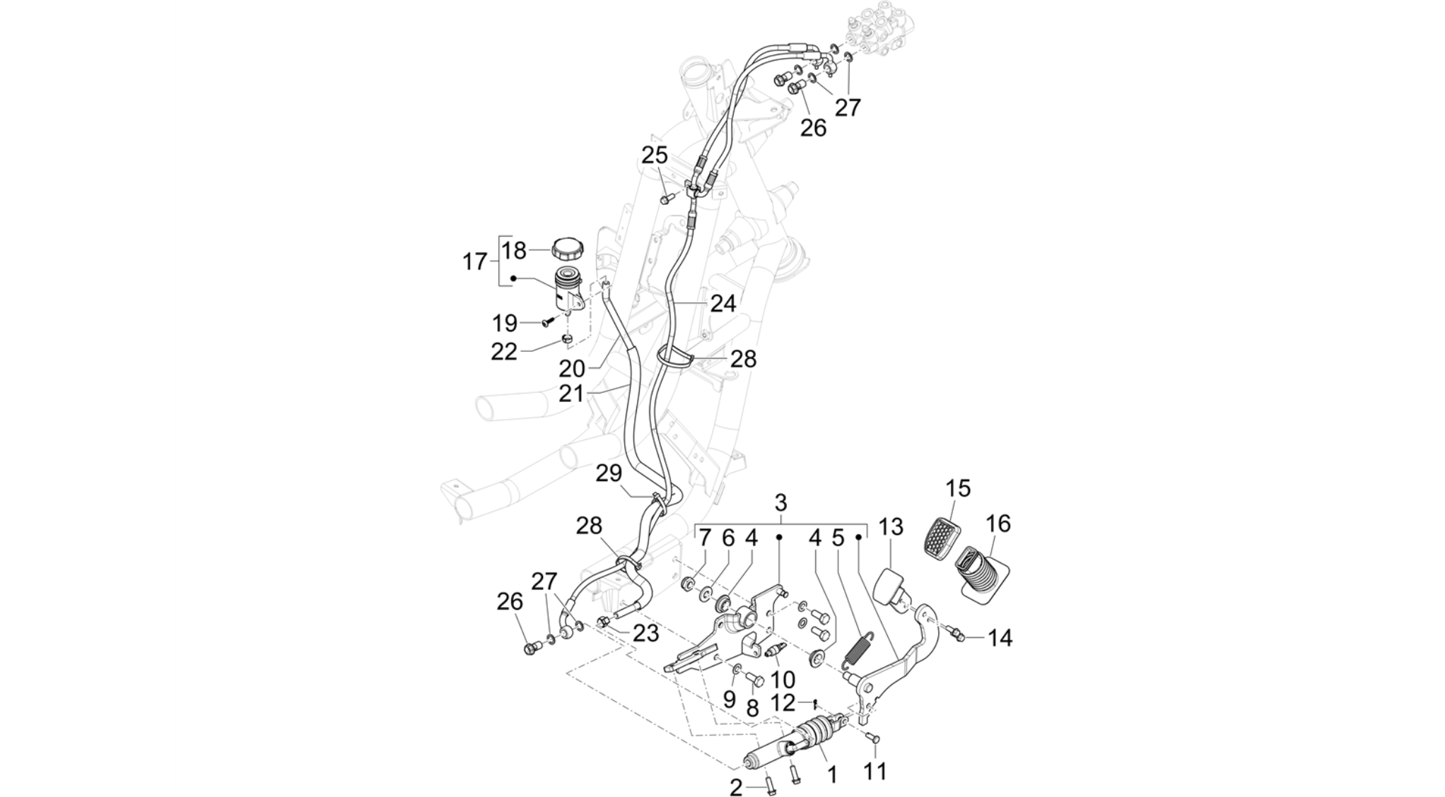Control pedals - Levers