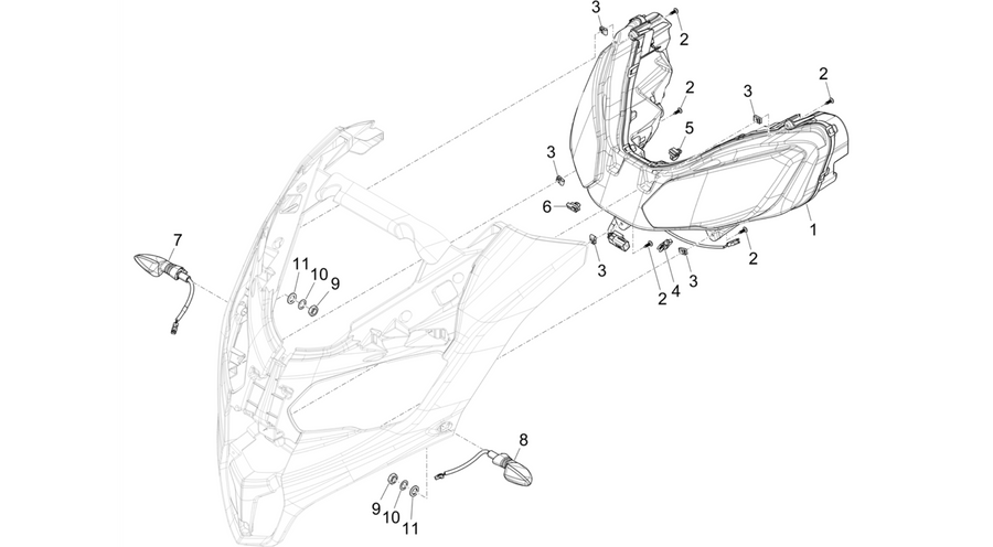 Front headlamps - Turn signal lamps