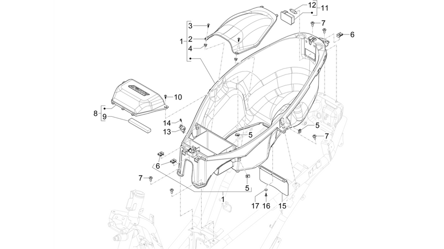 Helmet huosing - Undersaddle