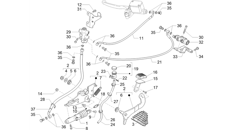 Control pedals - Levers