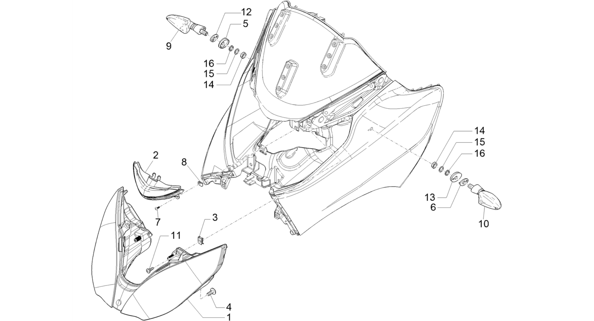 Front headlamps - Turn signal lamps