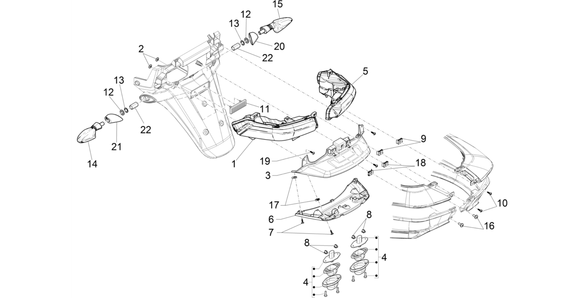 Rear headlamps - Turn signal lamps