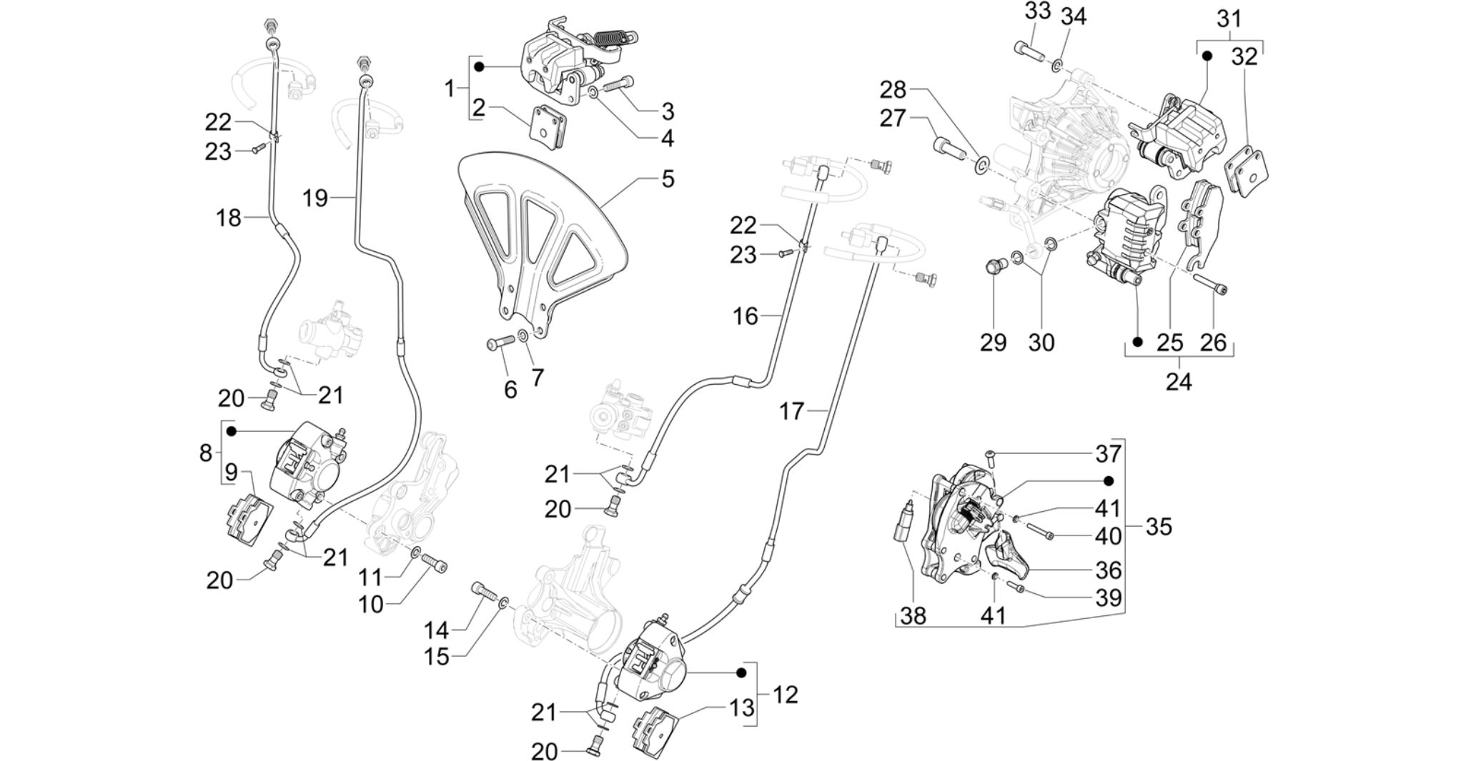 Brakes pipes - Calipers (ABS)