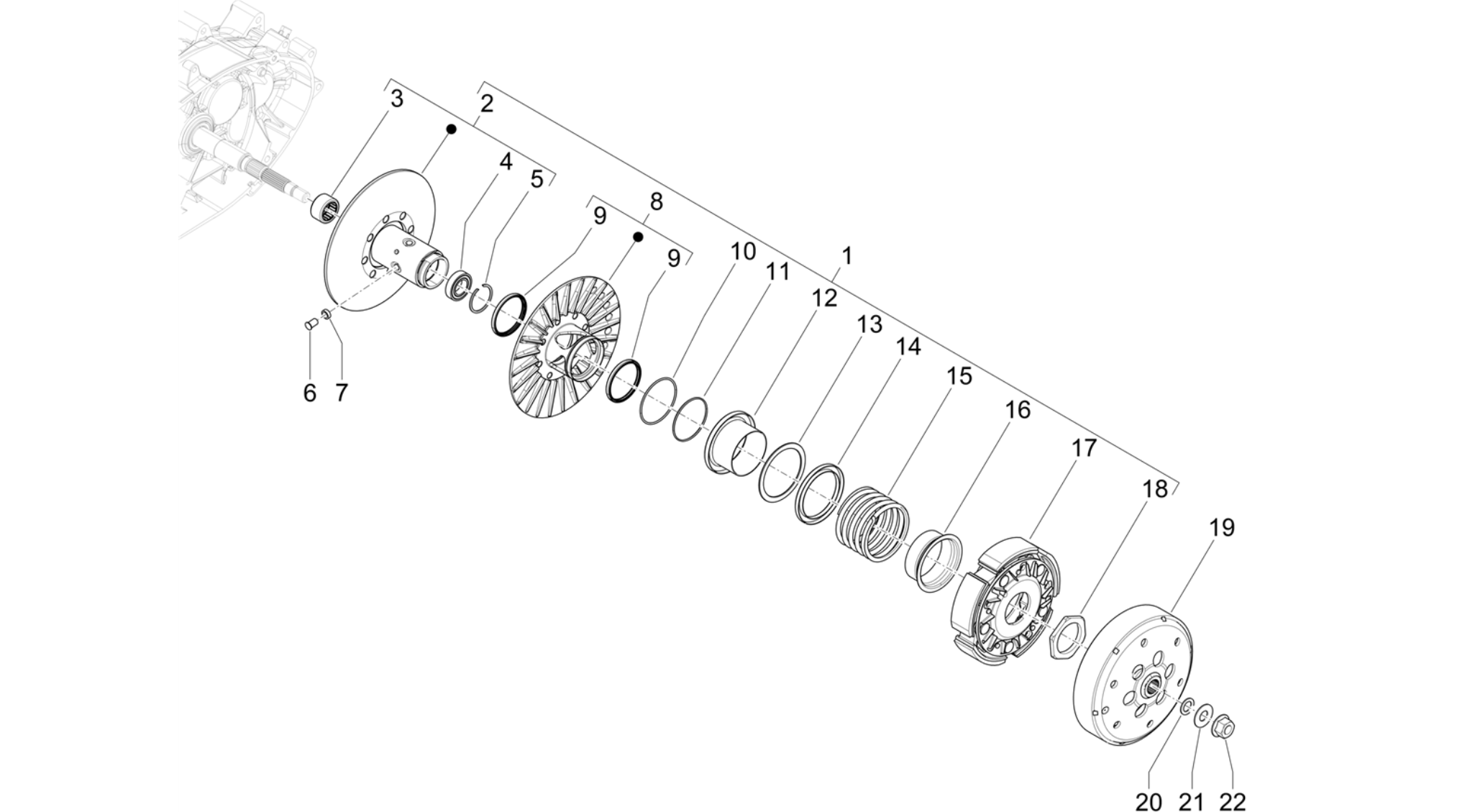 Driven pulley